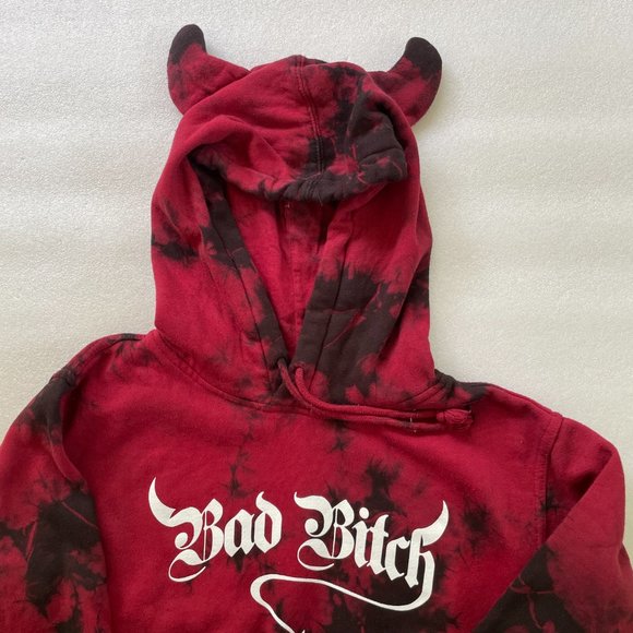 Bad Bitch Reverse Tie Dye Logo Hoodie - Picture 2 of 5